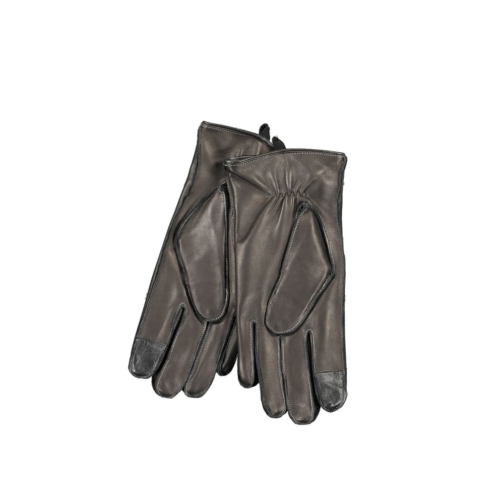 Calvin Klein Nero wool men's gloves featuring a sleek black design and ribbed cuffs for warmth and style.