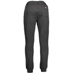 Black cotton men's trousers by U.S. POLO ASSN., tailored fit with classic style, shown on a neutral background.