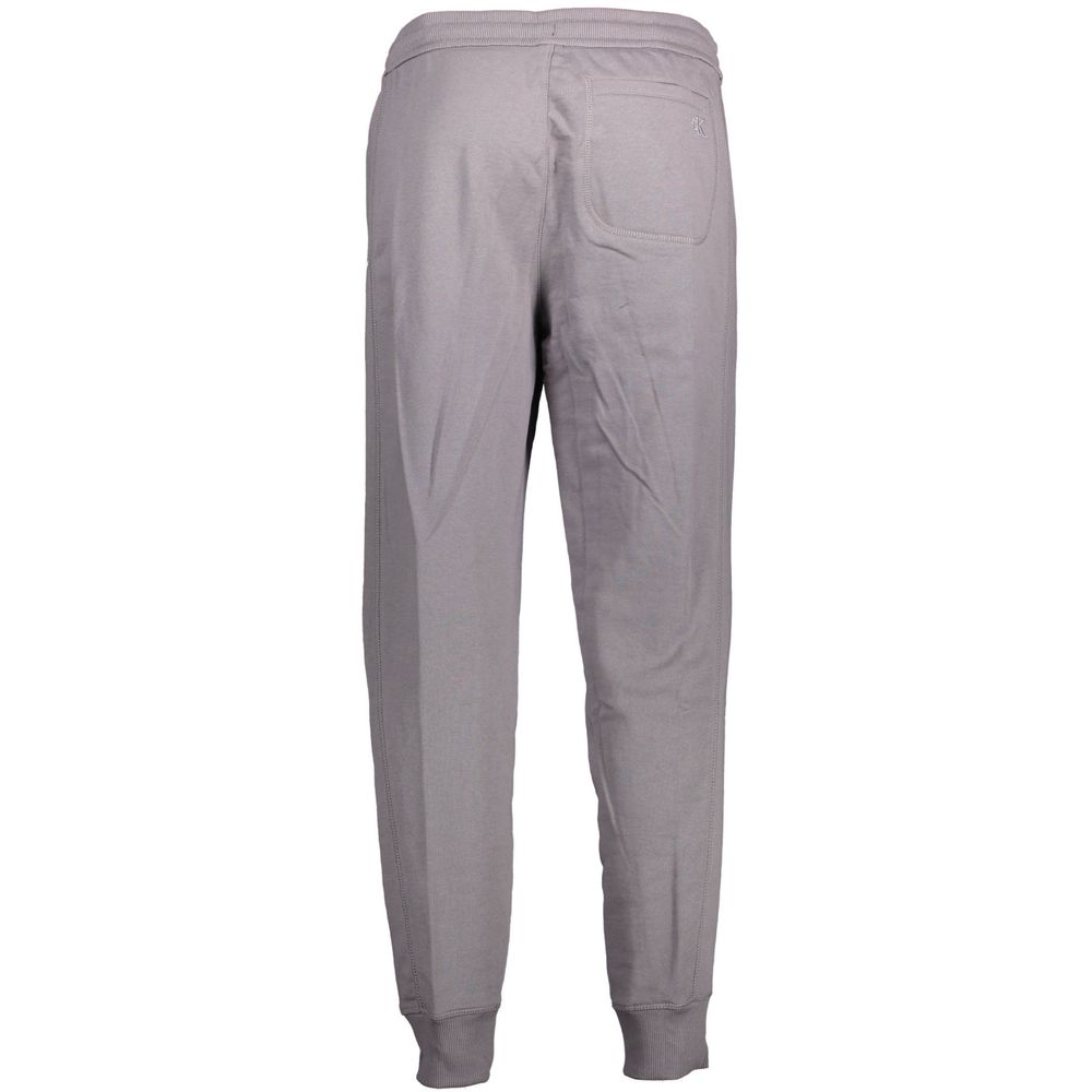 Calvin Klein Grigio cotton men's sport trousers, front view showing slim fit design and comfortable waistband.