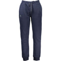 Blue cotton men's sweatpant from La Martina, featuring a relaxed fit and comfortable waistband.