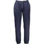 Blue cotton men's sweatpant from La Martina, featuring a relaxed fit and comfortable waistband.