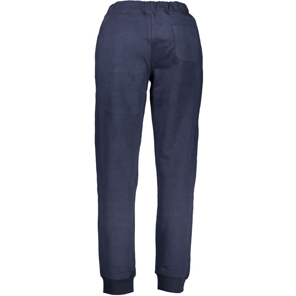 Blue cotton men's sweatpants by La Martina, featuring a relaxed fit and subtle branding details.