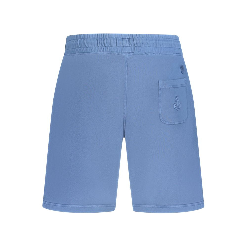 Blue cotton men's sweatpants by North Sails, showing relaxed fit and drawstring waist on a plain background.
