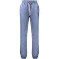 North Sails blue cotton women's sweatpants with a relaxed fit, featuring an elastic waistband and side pockets.