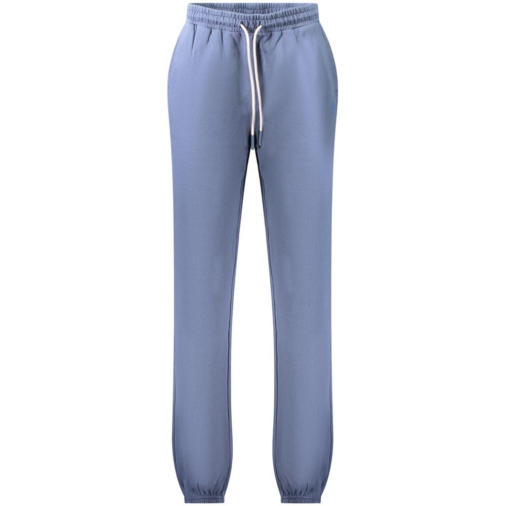 North Sails blue cotton women's sweatpants with a relaxed fit, featuring an elastic waistband and side pockets.