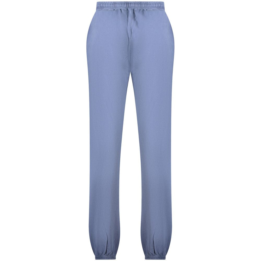 North Sails blue cotton women's sweatpants displayed on a hanger, featuring a relaxed fit and casual style.