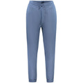 Hugo Boss Blu Cotton Men's Track Pant featuring a relaxed fit and elastic waistband, ideal for casual or athletic wear.