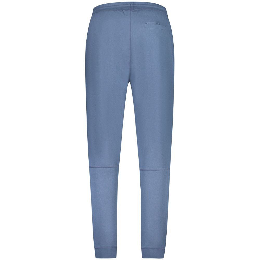 Hugo Boss Blu cotton men's track pant with elastic waistband and side pockets, casual athletic wear for men.