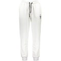 Light beige La Martina cotton men's sweatpants with a relaxed fit and elastic waistband, perfect for casual wear.