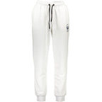 Light beige La Martina cotton men's sweatpants with a relaxed fit and elastic waistband, perfect for casual wear.