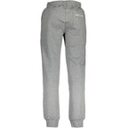 Gray cotton men's sweatpants by La Martina, featuring a relaxed fit and comfortable waistband, ideal for casual wear.