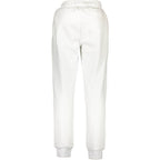 La Martina Bianco cotton men's sweatpants with elastic waistband and relaxed fit, shown in white fabric.