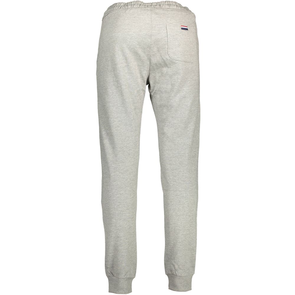 Gray cotton men's trousers from U.S. POLO ASSN., featuring a classic fit and tailored design.