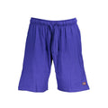 Norway 1963 blue cotton men's Bermuda shorts with a relaxed fit and casual style, displayed on a white background.