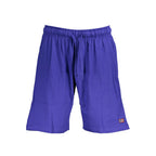 Norway 1963 blue cotton men's Bermuda shorts with a relaxed fit and casual style, displayed on a white background.
