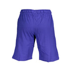 Norway 1963 blue cotton men's Bermuda shorts with a relaxed fit and casual style, suitable for summer wear.