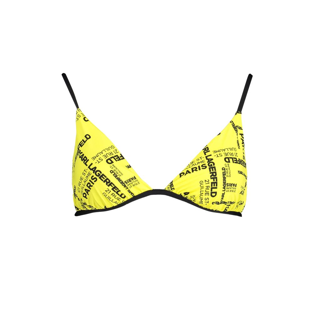 Yellow Karl Lagerfeld women's polyamide swimsuit with a sleek, fitted design and subtle logo details.