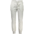 Gray cotton men's sweatpants by Napapijri with a relaxed fit and elastic waistband, suitable for casual wear