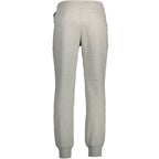 Gray Napapijri men's cotton sweatpants with elastic waistband and relaxed fit, perfect for casual wear.