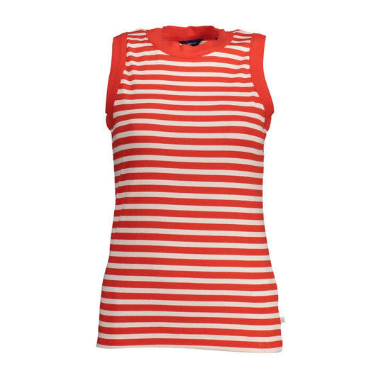 Gant Red Organic Cotton Women Tank Top Gant