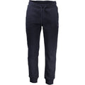 Napapijri men's blue cotton sweatpants with elastic waistband and relaxed fit, ideal for casual wear.