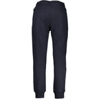Napapijri men's blue cotton sweatpants with elastic waistband and relaxed fit, casual athletic style for comfortable everyday wear.