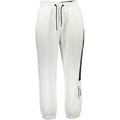 Calvin Klein white cotton men's sweatpants with elastic waistband and relaxed fit, perfect for casual wear.