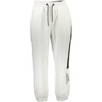Calvin Klein white cotton men's sweatpants with elastic waistband and relaxed fit, perfect for casual wear.