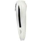 Calvin Klein white cotton men's sweatpants with elastic waistband and relaxed fit, suitable for casual wear