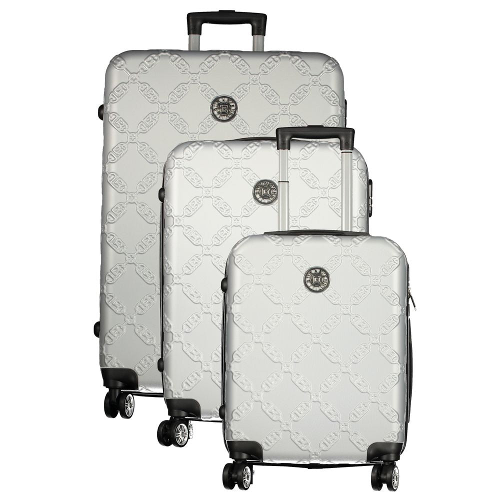 Laura Biagiotti Argento Poliuretano Women's Travel Trolley Set Laura Biagiotti