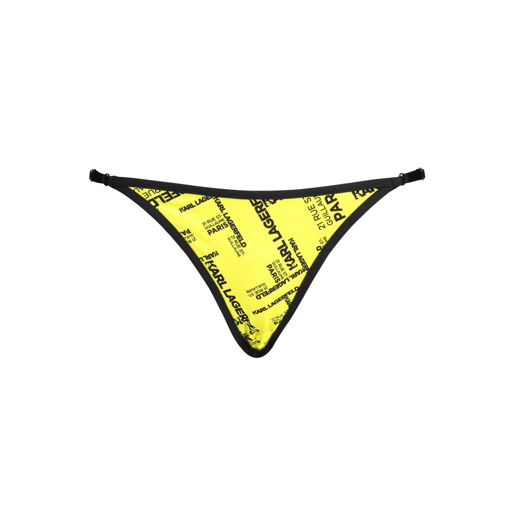 Karl Lagerfeld Yellow Elastane Women Swim Brief Karl Lagerfeld