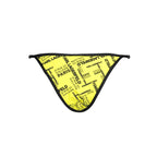 Karl Lagerfeld yellow polyamide women's swim briefs with adjustable side ties and a sleek, modern design.