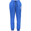 La Martina blue cotton men's sweatpants featuring a comfortable fit and casual style, ideal for everyday wear.