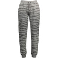 Cavalli Class men's gray cotton sports trousers with a relaxed fit and elastic waistband, casual and comfortable design.