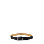 Black leather regular belt by Alviero Martini Prima Classe featuring the brand's signature design and sleek, classic style.