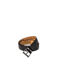 Brown leather regular belt by Alviero Martini Prima Classe with signature logo buckle for men.