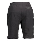 Black cotton men's sweatpant by Cavalli Class, featuring a relaxed fit and comfortable waistband.