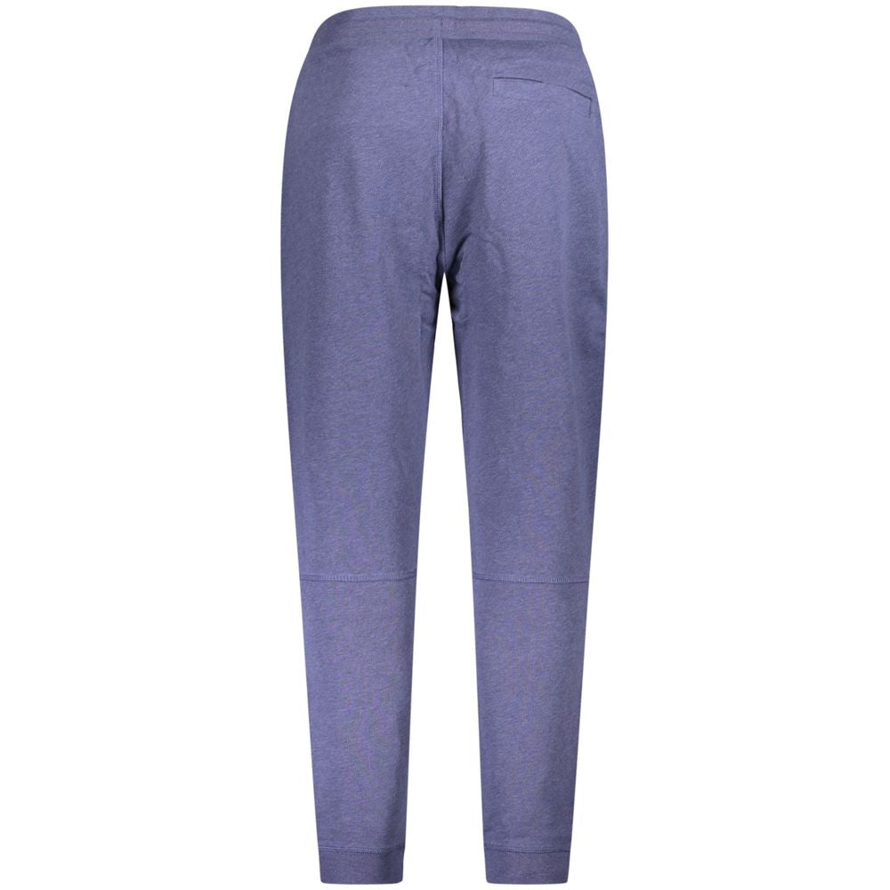 Hugo Boss Blu cotton men's track pant with elastic waistband and side pockets, casual athletic wear for men.