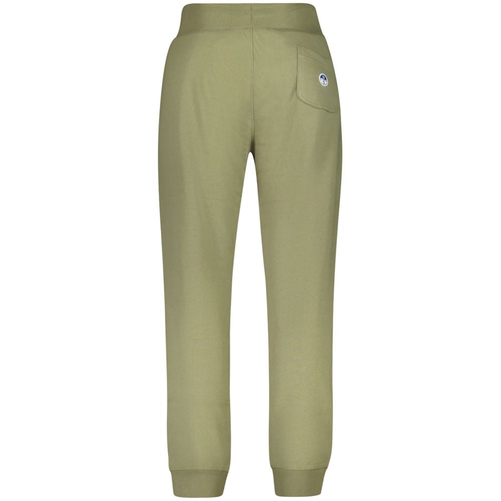 North Sails Verde Cotton Men's Trackpant in green, featuring a relaxed fit and drawstring waistband for casual comfort.