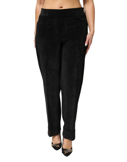 BENCIVENGA Black High Waist Straight Dress Trouser Pants BENCIVENGA