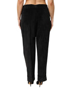 BENCIVENGA Black High Waist Straight Dress Trouser Pants - Eljoys Fashion 