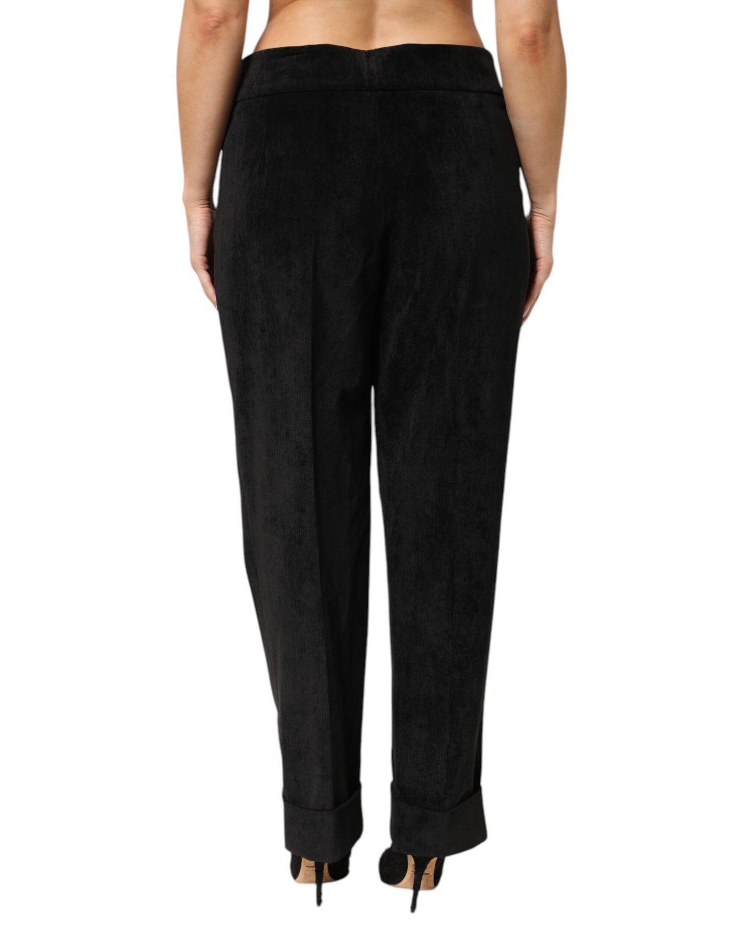 BENCIVENGA Black High Waist Straight Dress Trouser Pants BENCIVENGA