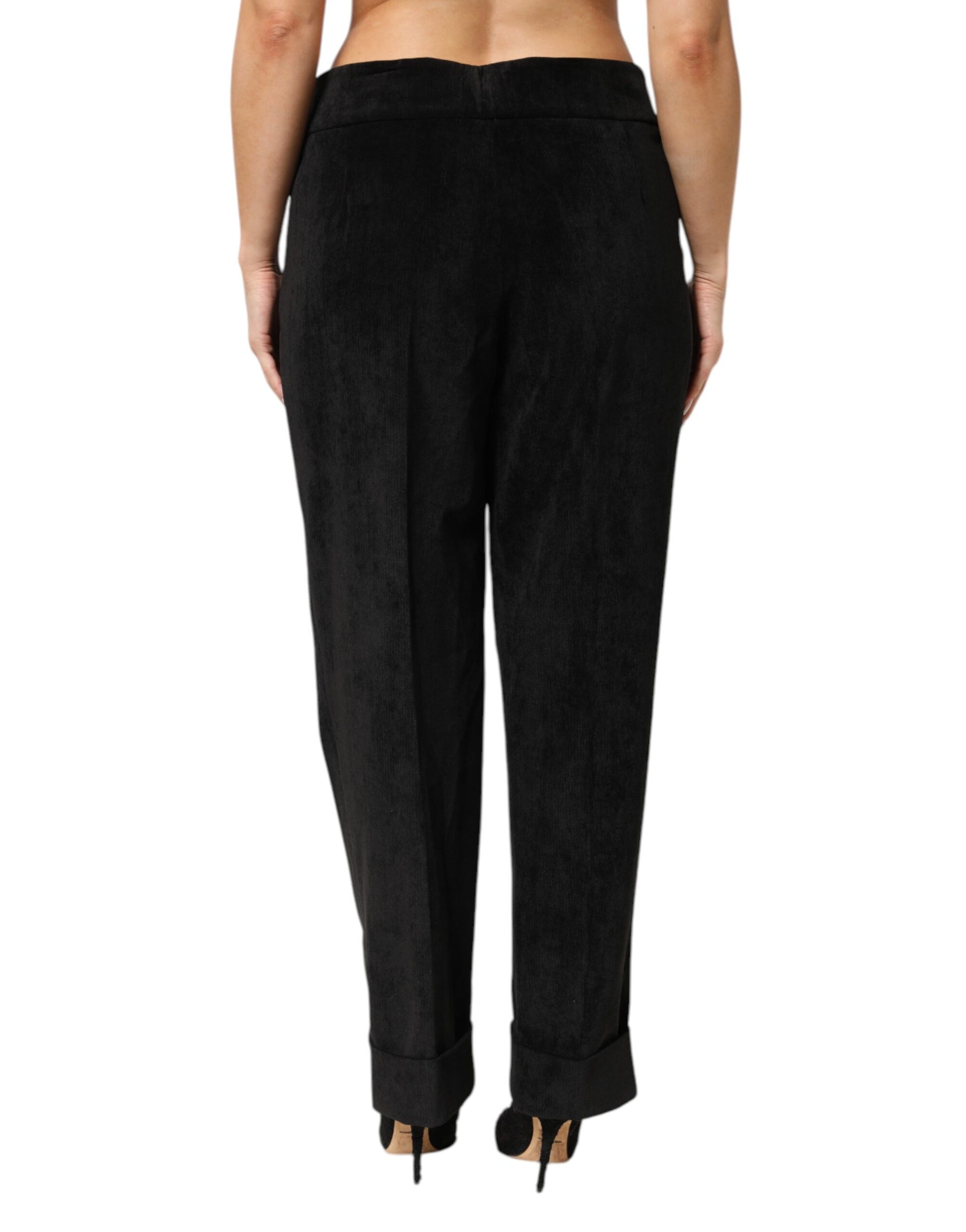 BENCIVENGA Black High Waist Straight Dress Trouser Pants BENCIVENGA