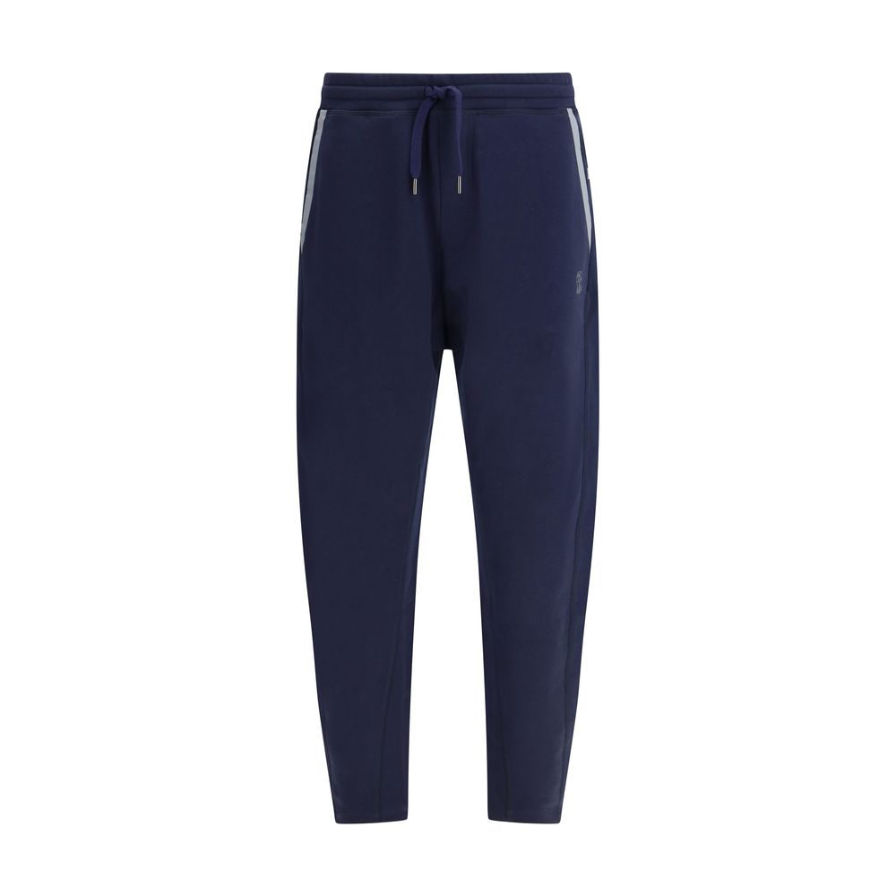 Brunello Cucinelli Blue Cotton Joggers Workout Pants
