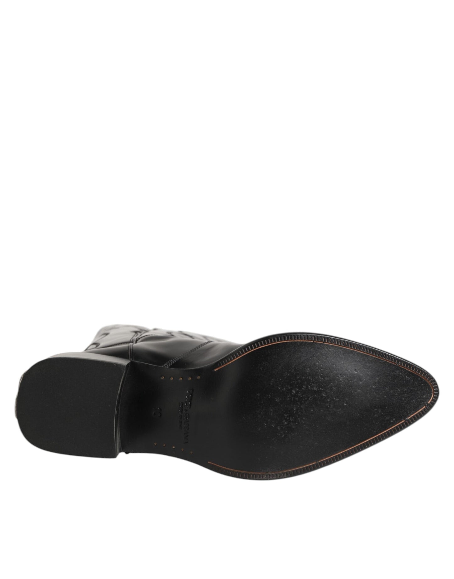 Dolce & Gabbana Black Leather Over The Calf Biker Boots Shoes Dolce & Gabbana