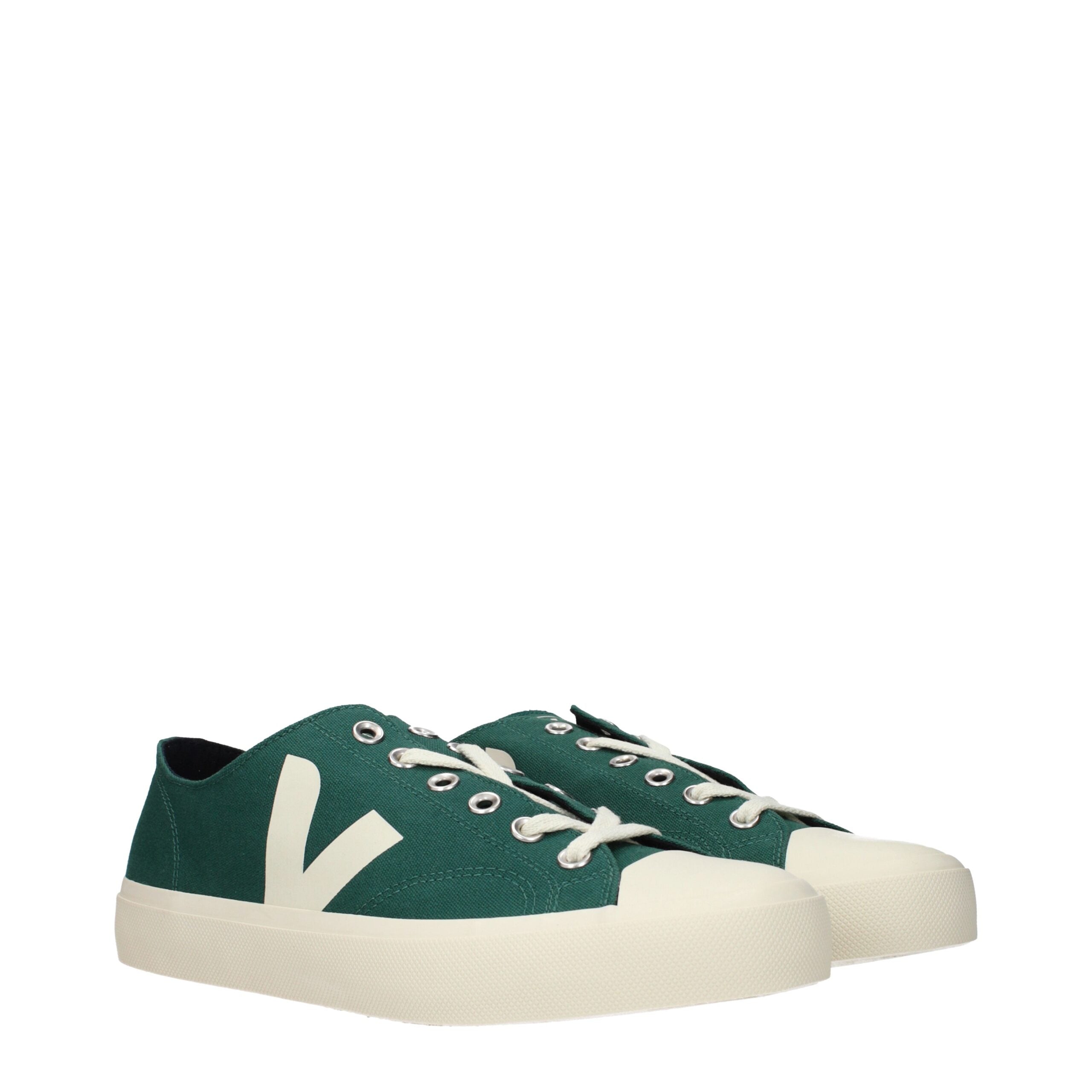 Veja Green Fabric Low Top Sneakers Veja