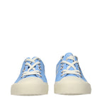 Veja light blue fabric low top sneakers with white soles and laces, casual footwear for everyday wear