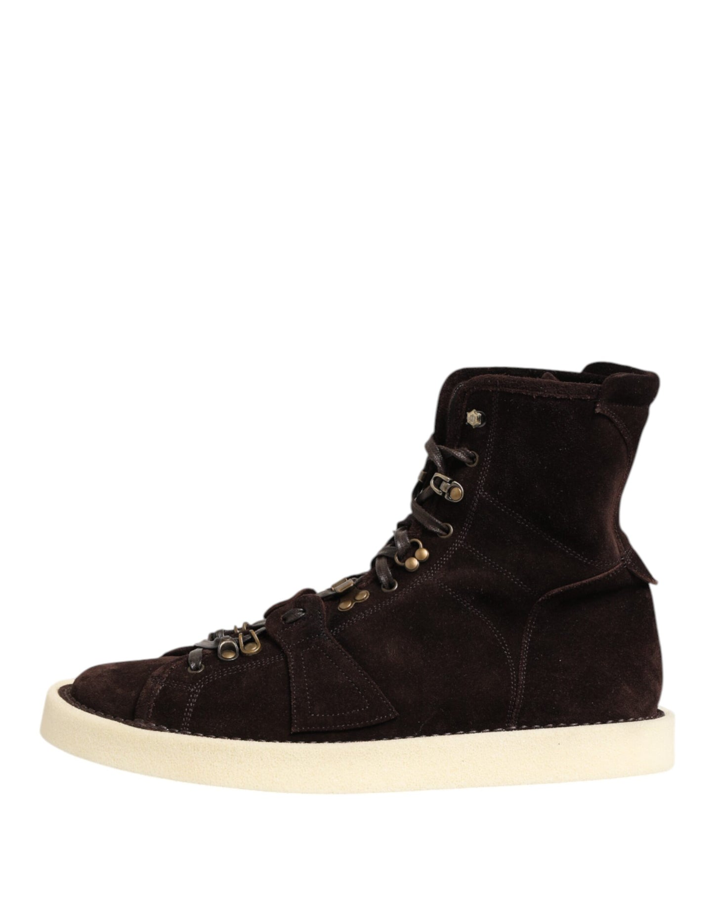 Dolce & Gabbana Brown Suede Lace Up Ankle Short Boots Shoes Dolce & Gabbana