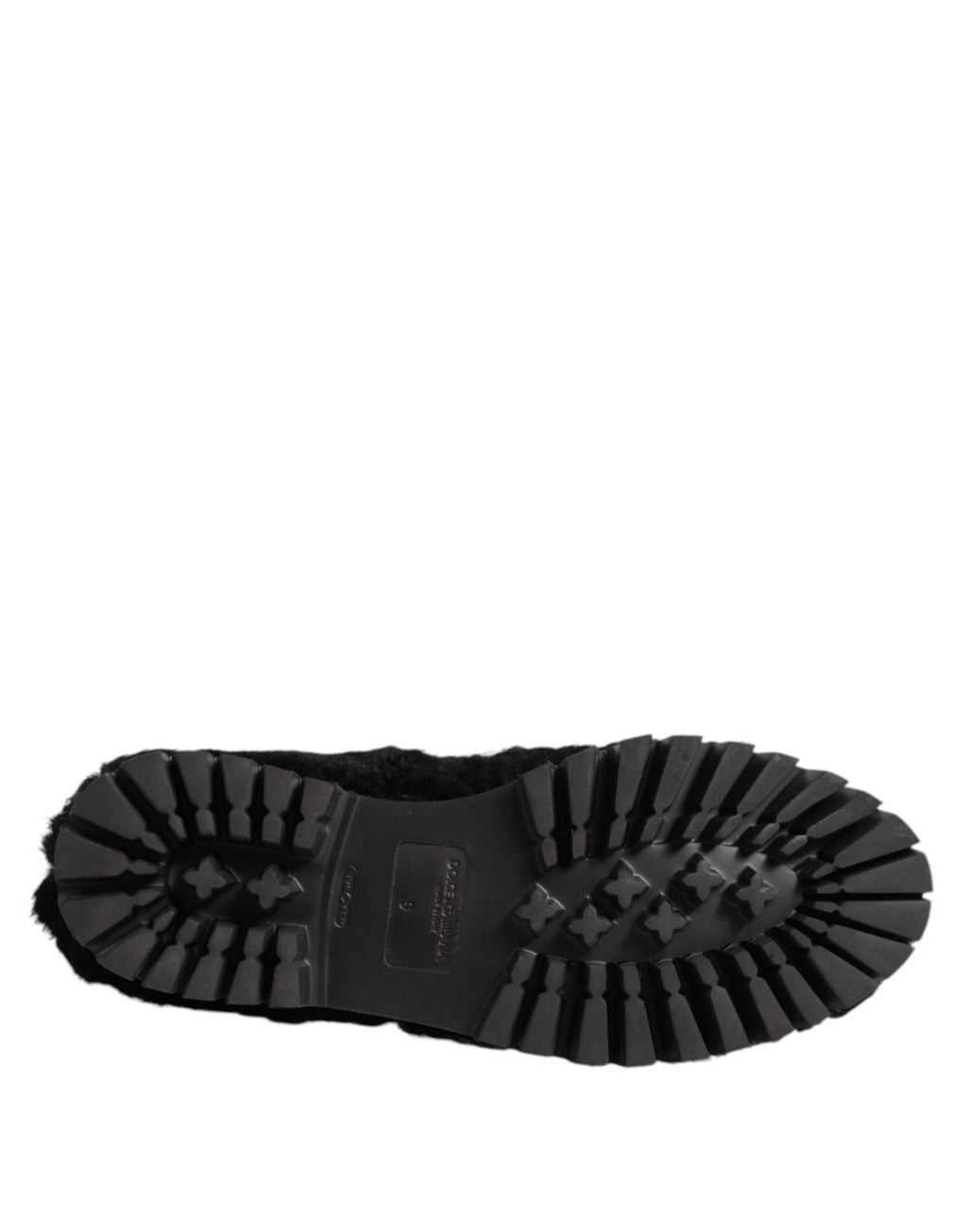 Dolce & Gabbana Dress Black Fur Leather Slippers Men Shoes - Eljoys Fashion 
