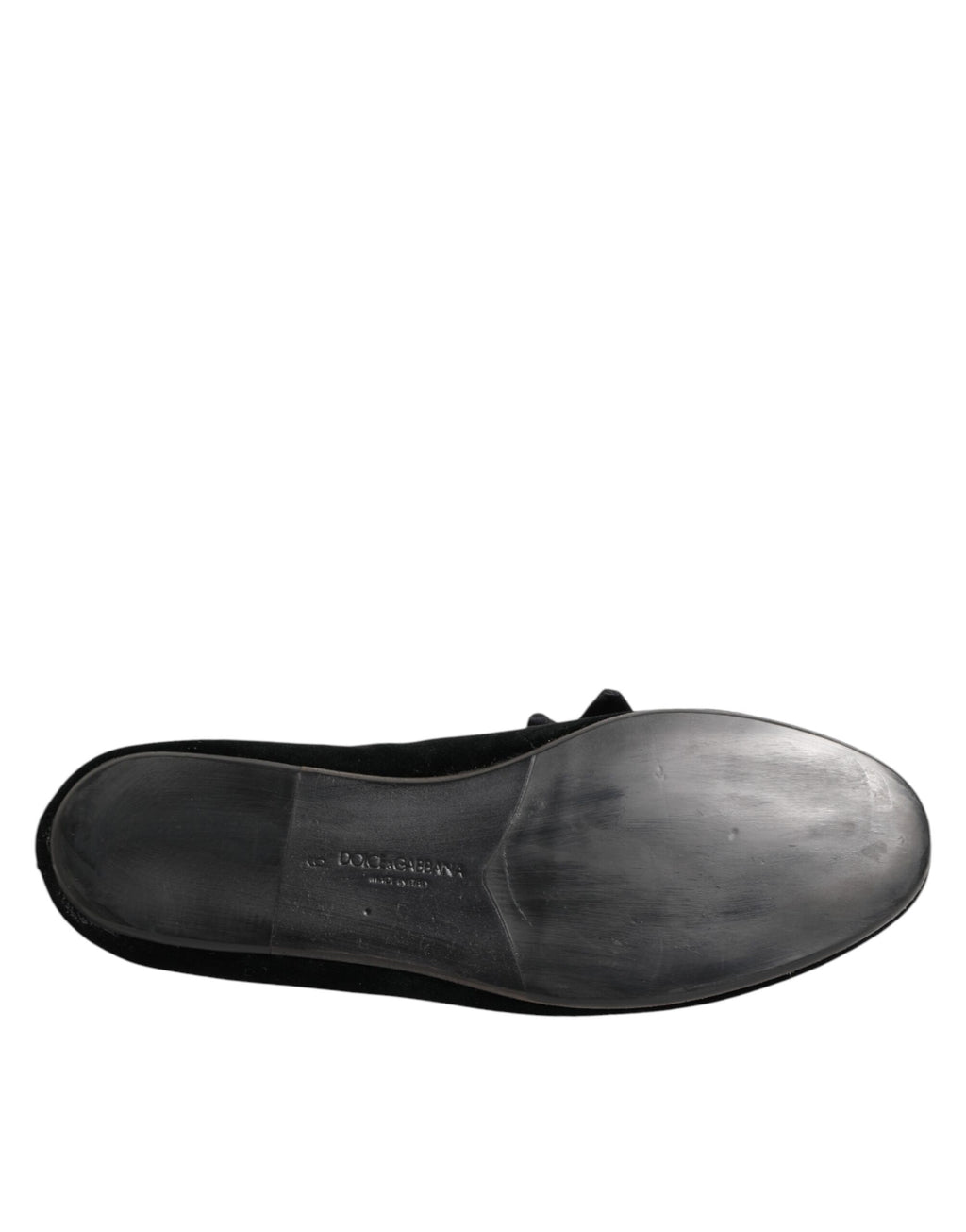 Dolce & Gabbana Black Suede Cotton Rose Slip On Loafers Shoes - Eljoys Fashion 